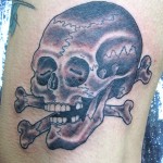Skull tattoo by Rhys Gordon Skull tattoo by Rhys Gordon