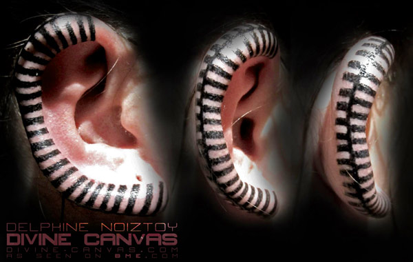 striped-ear-rim-tattoo